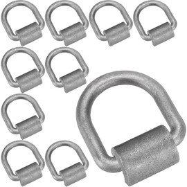 JOIKIT 10 Pack 1/2 Inch Weld-On D Rings, 12,000 lbs Breaking Strength Heavy Duty Forded D-Rings 4,000 Lbs Work Load Limit Weld-on Flip Trailer D-Ring Tie-Down Anchor for Trucks Trailers