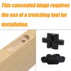 (1 Pair) Hidden Gate Hinge Stainless Steel Invisible Door Hinges