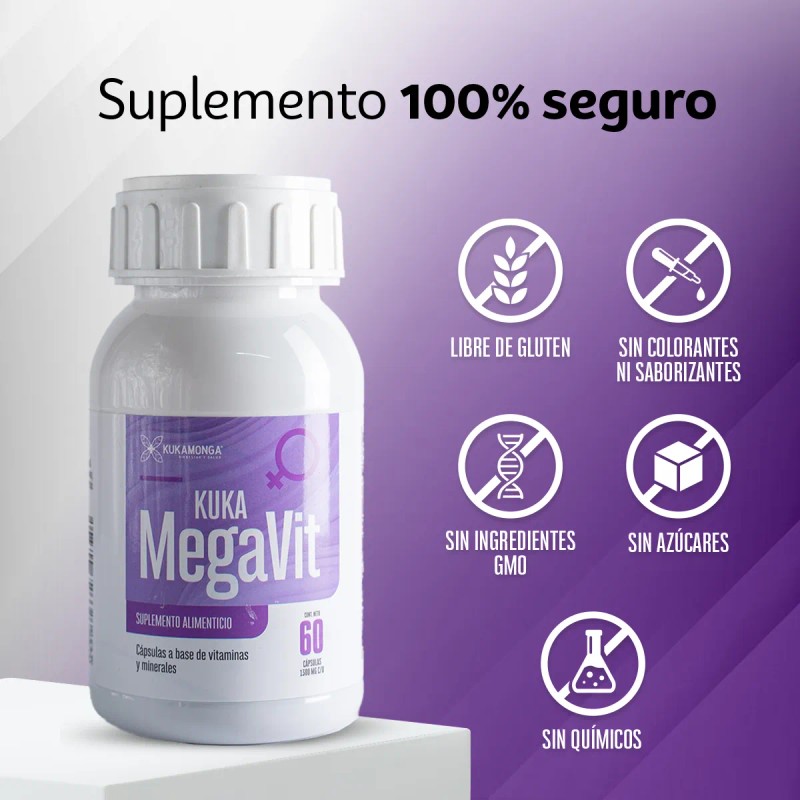 Megavit Multivitaminico De Mujer 60 Cps Vitaminas Mujer Sin Sabor