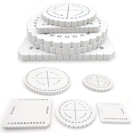 HAOBIN Pack of 5 Kumihimo Braided Discs Kumihimo Plate Braid Plate Bead Cord Disc Kumihimo Disk Handmade DIY Bracelet Jewellery Weaving Tools for Braided Rope