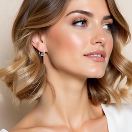 Panda Earrings for Women Sterling Silver Panda Gifts Hoop Earrings Cute Animal Jacket Stud With Leverback Jewelry