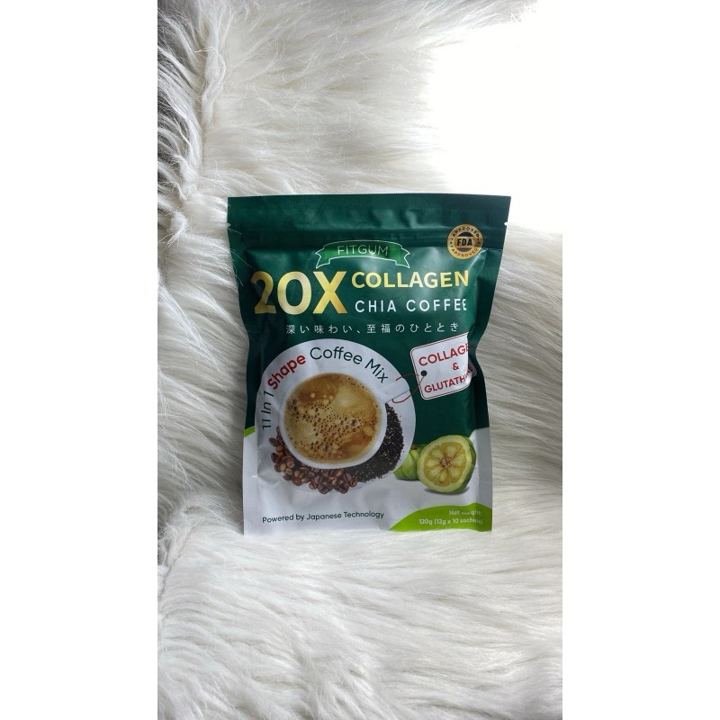 FIT GUM 2 PACK/ FITGUM 20X Collagen Chia Coffee -