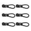 UOIENRT 6 Pack Black L-Track Double Stud Tie Down Fitting