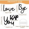 Love You Bye Wood Signs,21.6" Hanging Hallway Wall Art Decor,