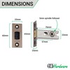 EAI Tubular Deadbolt for Bathroom | 76mm Case 57mm Backset
