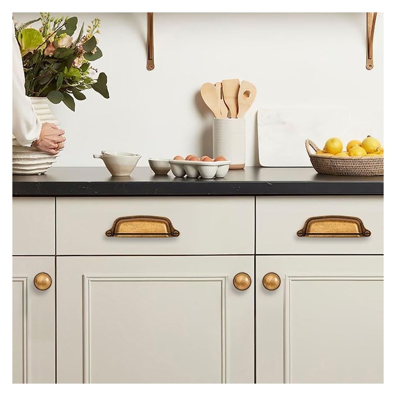 CABDM 2 Pack 1-1/4 inch Kitchen Cabinet Knobs Drawer Knobs