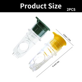 2 Pcs Lemon Juicer Squeezers Manual Lemon Press for Kitchen Portable Transparent Hand Fruit Juicer for Orange Lime Pomegranate