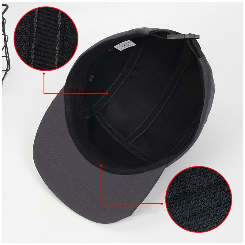 COOLSOME 5 Panels Hat Basic Daily Wear Breathable Quick Dry