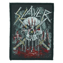 Slayer Skull & Swords Patch Black 8x10cm