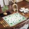 St. Patrick's Day Placemats Set of 6 Green Shamrock Table