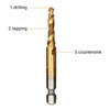 6 Piece Combi Tap Drill Bit Set, M3 / M4