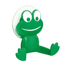 WENKO Saughaken Frosch Grün - Wandhaken, Kleiderhaken, Kunststoff (ABS), 9.5 x 9.5 x 4 cm, Grün