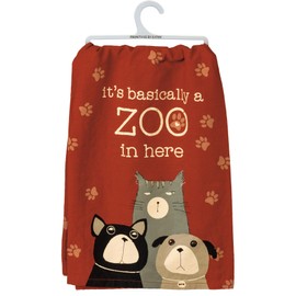 Primitives by Kathy Decorative Kitchen Towel - It's Basically A Zoo in Here