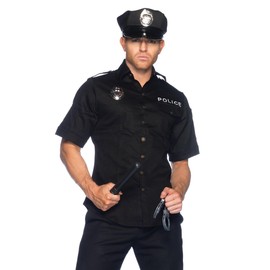 Leg Avenue mens Police Adult Sized Costumes, Black, X-Large US