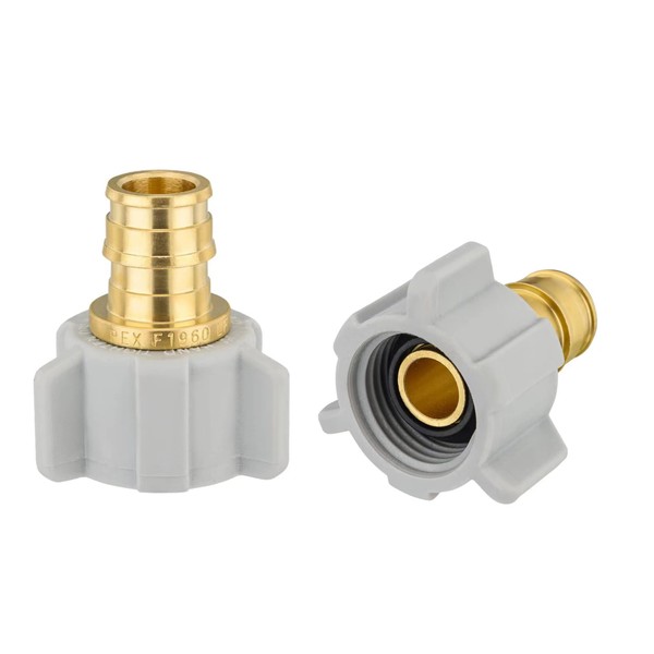 2-Pack EFIELD Pex-A Expansion Full Flow Brass Fittings 1/2" Pex