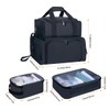 UOZL Large Cosmetic Bag with 3 Removable Case and 2