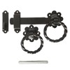 TERF® Heavy Duty Antique Black Twisted Ring Gate Latch Door