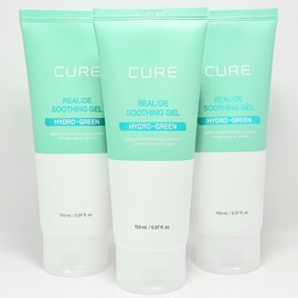 Kim Jeong-moon Aloe Cure Real Aloe Soothing Gel 150ml x 3 Skin soothing moisturizing skin moisture facial cooling / 김정문알로에 큐어 리알로에 수딩젤 150ml x 3개 피부진정보습 피부수분 얼굴겸용 쿨링