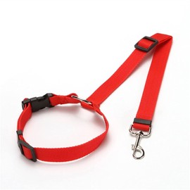 YUNSI Basic Leashes Adjustable Car Seat Pet Dog Cat Belt Harness Leash Puppy Seat-Belt Travel Clip Strap Leads Pet Products for Pet (Color : Red)