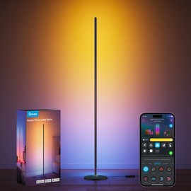 Govee RGBICW Smart Corner Lamp (Matter Compatible) Floor lamp:_Black