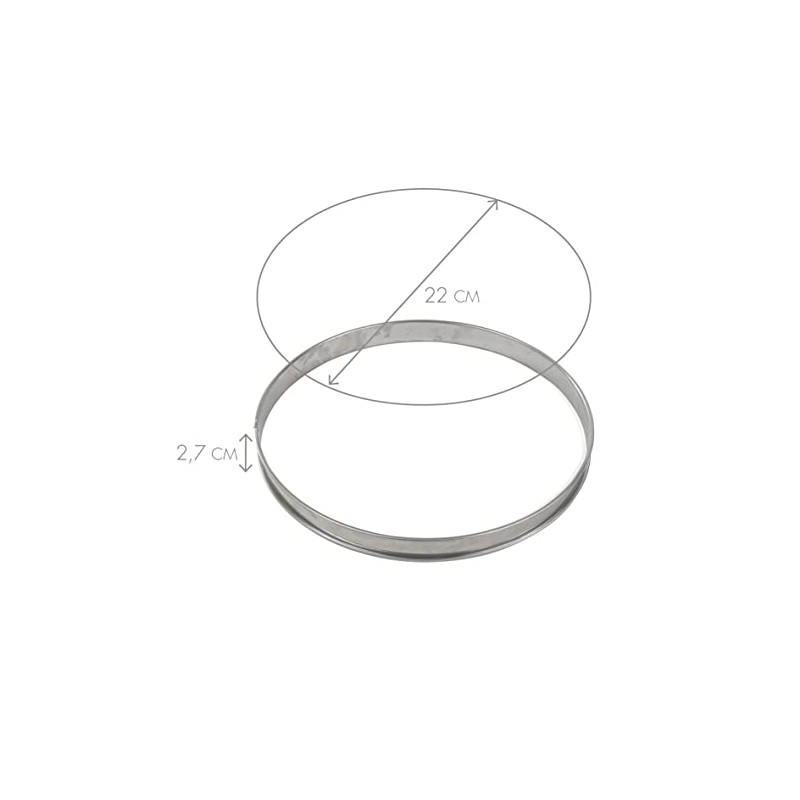 Gobel 220 mm Stainless Steel Round Tarte Ring