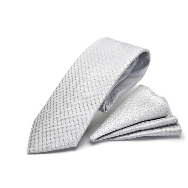 Michikorondon M-CPN-168 Formal Necktie, Pocket Square, Set of 2, Made