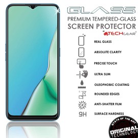 TECHGEAR 2 Pack of GLASS Edition for Oppo A78 5G / A77 5G / A57 / A75e / A57s Tempered Glass Screen Protectors Cover [2.5D Round Edge] [9H Hardness] [Crystal Clarity] [Scratch-Resistant] [No-Bubble]