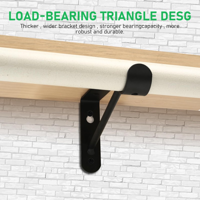 Small Shelf and Rod Brackets, 4 Pcs Closet Shelf &