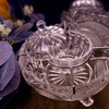 DUEBEL Glass Caviar Dish, 1 Pumpkin-Shape Glass Divided Serving Set