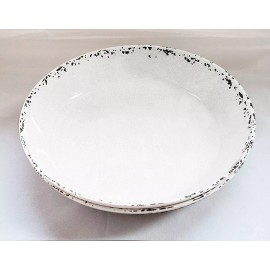 Tommy Bahama New Tommy Bahama Melamine Set of 2 White  Rustic Crackle Bowls