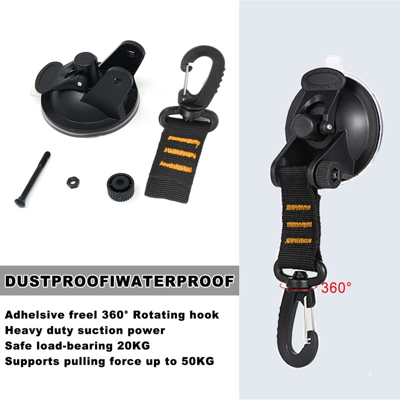 Hook Suction Cup, 4 Pieces Suction Cups with Hooks, Suction