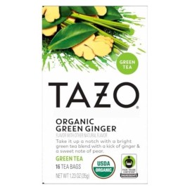 Tazo Organic Green Ginger Tea 16 Bags Green Tea with Ginger & Pear USDA Organic