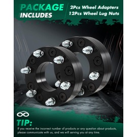 SCITOO 4Pcs 5x135 to 6x5.5 Wheel Adapters 2" Bore 87.1mm Studs 14x2 5Lug Wheel Spacers Fit for Ford Expedition 2000-2002 for Ford for F-150 2000-2003 for Ford for F-150 Heritage 2004