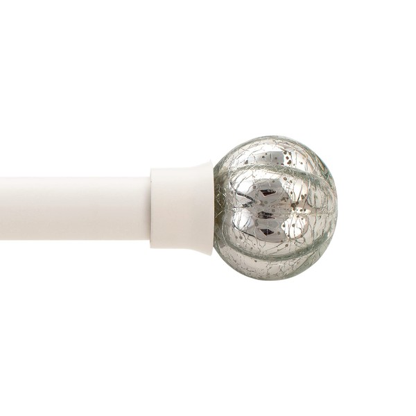 Deco Window Premium 72 to 144 Inch Curtain Rod Ivory