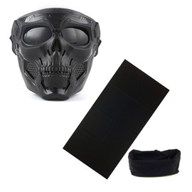 Felimoa Survival Game Face Mask Skull Skull Goggles with Neck Warmer