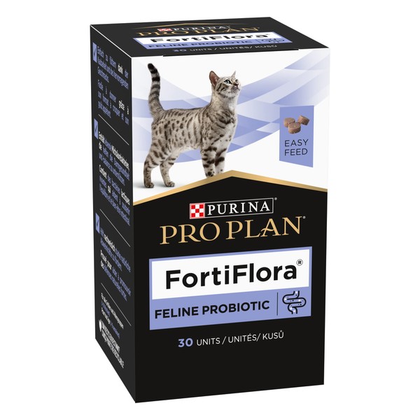 Purina - Pro Plan Forti Flora Chews Chat | 30 comprimés à croquer | Complément Alimentaire pour Chats Adultes et Chatons | Peut Aider à Soutenir Le Transit intestinal