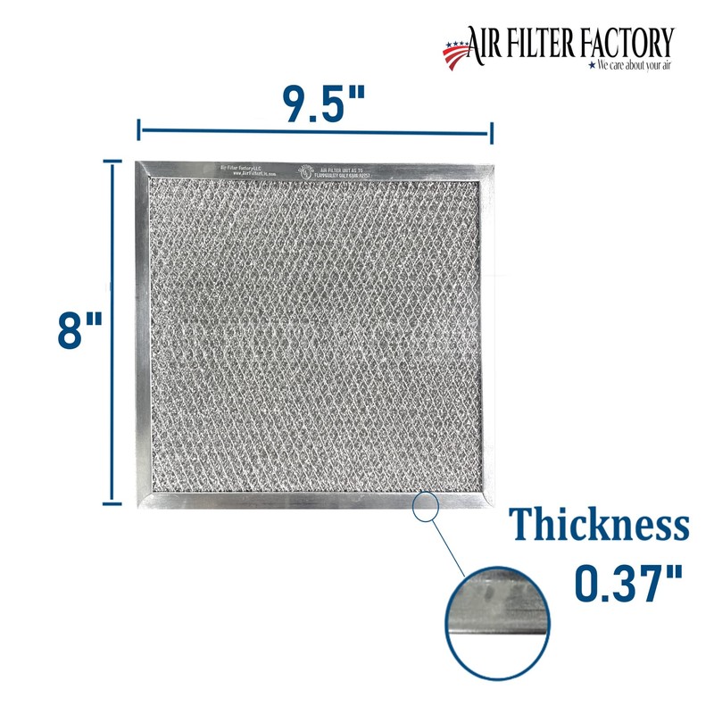 2-Pack Air Filter Factory 8 X 9-1/2 X 3/8 Range