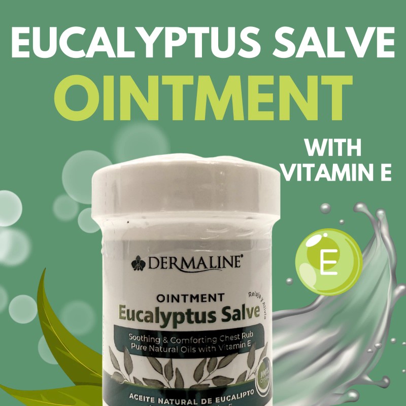 Dermaline Eucalyptus Salve with Vitamin E – Natural Chest Rub