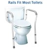 Carex Toilet Safety Rails, Adjustable and Detachable Toilet Safety Frame