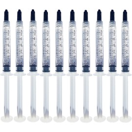 Bright White Smile 35% 10 Pack Teeth Whitening Gel Refills Bleaching Gel, No Sensitive Teeth Whitener, Great for Sensitive Tooth Whitening, Works with Teeth Whitening LED Light and Trays (10 X 3ML)