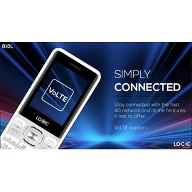 Logic B10L 4G Bar Phone – Dual SIM, 2.4” Curved LCD, VGA Camera with Flash, 1800mAh Battery, Wireless FM Radio, Torchlight – Charcoal Color