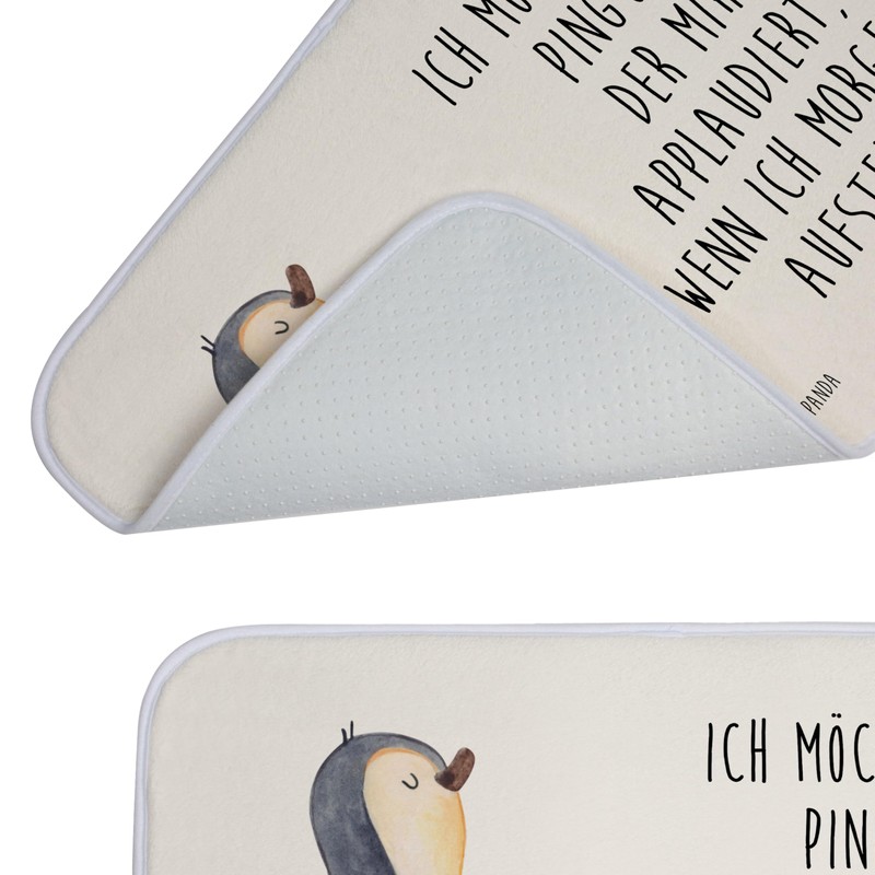 Mr. & Mrs. Panda Penguin Marching Bath Mat, Gift, Shower