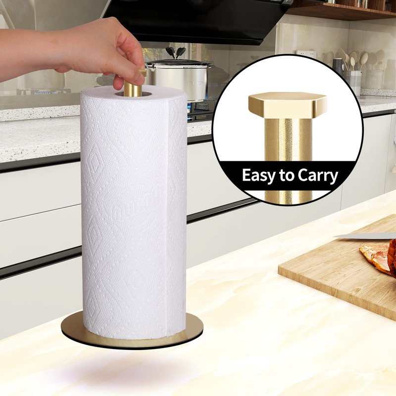 Gold Kitchen Roll Holder Countertop, OBODING, Gold Kitchen Paper Towel