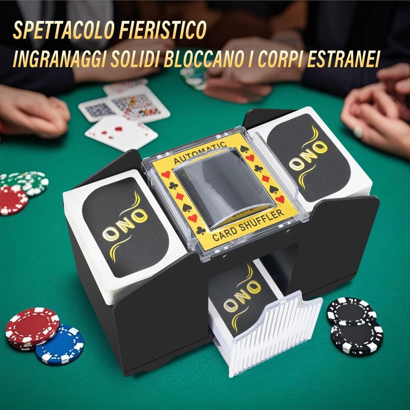 Vonsera Mischia Carte Automatico per 1-4 Mazzi, Distributore Carte da