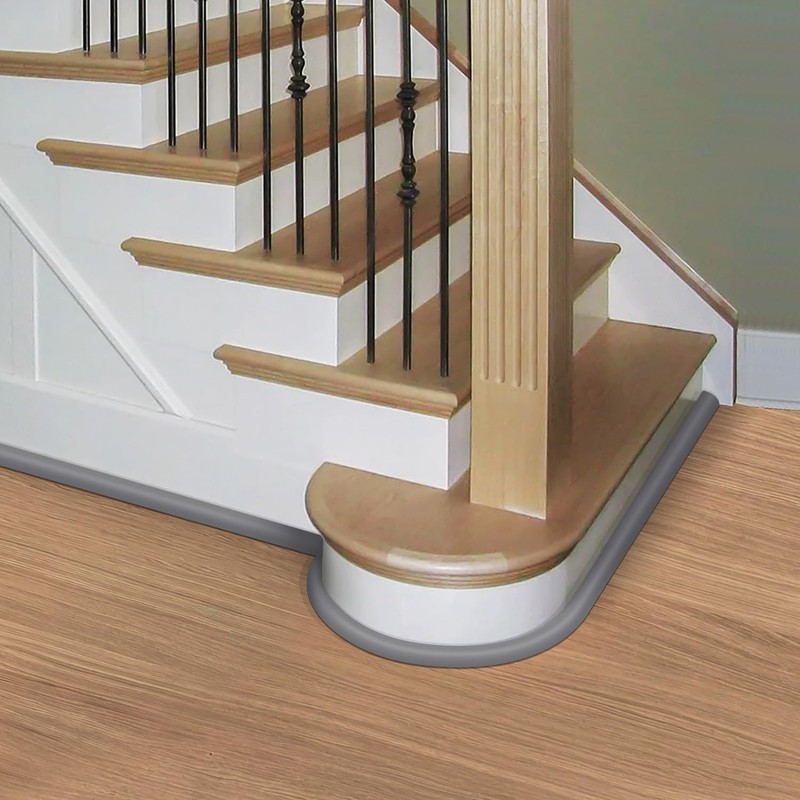 Flexible Quarter Round Molding, 118 Inch Peel and Stick Rubber