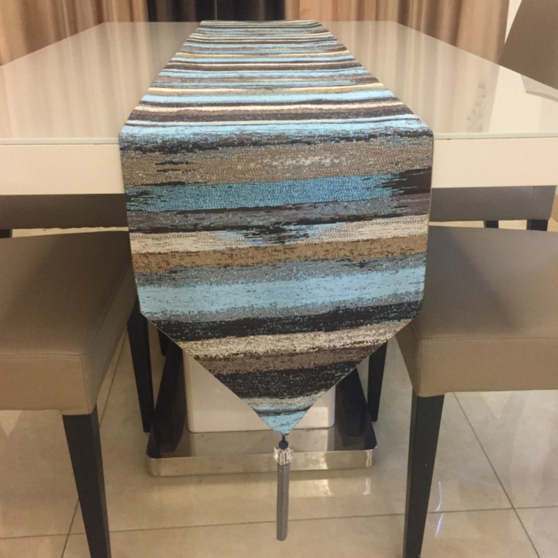Classic European Style Table Runner Home Tablecover Decorative with Tassels