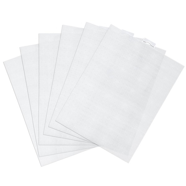 6pcs Plastic Mesh Canvas Sheets, 14 CT Clear Plastic Mesh
