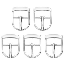 PATIKIL Single Prong Buckle, 5 Pcs 0.8 Inch Adjustable Metal Roller Buckle Belt Buckles for Bags DIY Crafts Purse Straps Shoe Belts Making Accessories, Silver Tone