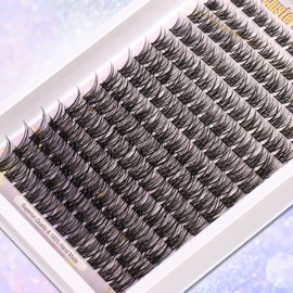 C Curl Lash Clusters Extensions 140 Pcs Individual Eye lash Clusters Fairy Cluster Eyelash Lashes Fluffy Wispy Clusters Lashes Makeup at Home - Lash Extension Kit for Self Application (8-16MM) Mix