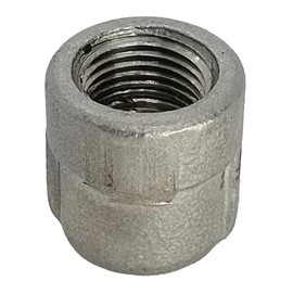 AF Hydro Stainless Steel SS316 Round Cap Pipe Fitting, 3/8'' NPT Female Thread, Pressure Rating up to 150 PSI, Class 150 Connector Adapter to Protect Ends of Pipes and Tubes